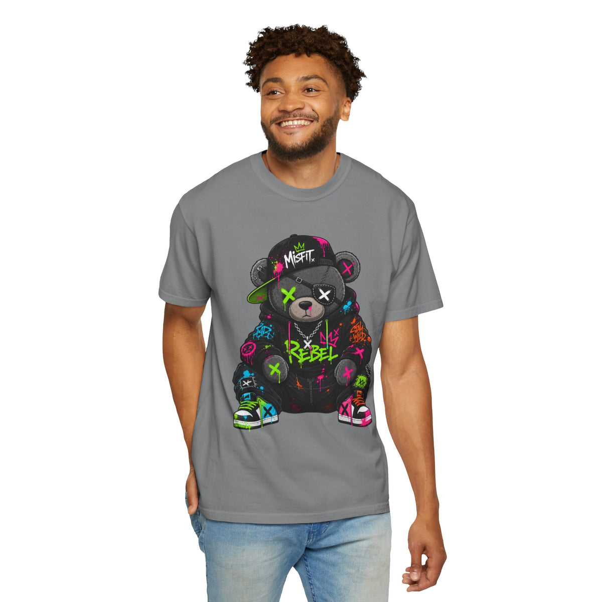 Rebel Graffiti Bear T Shirt