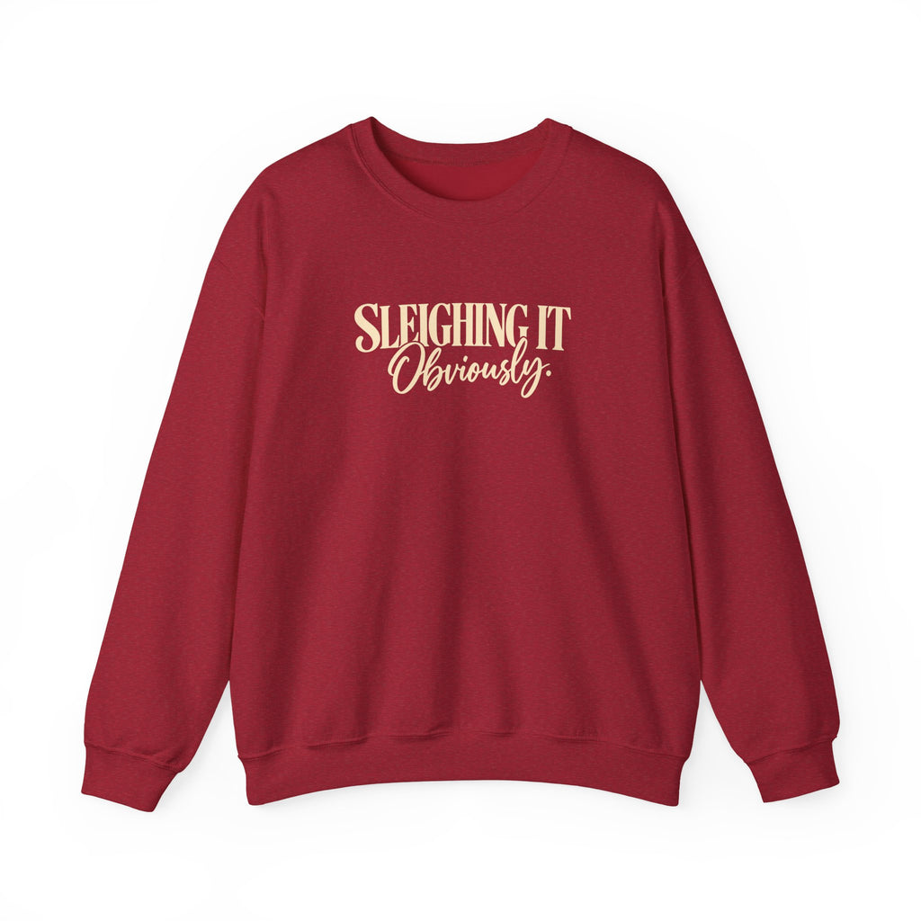 Sleighing It Obviously Crewneck Sweatshirt