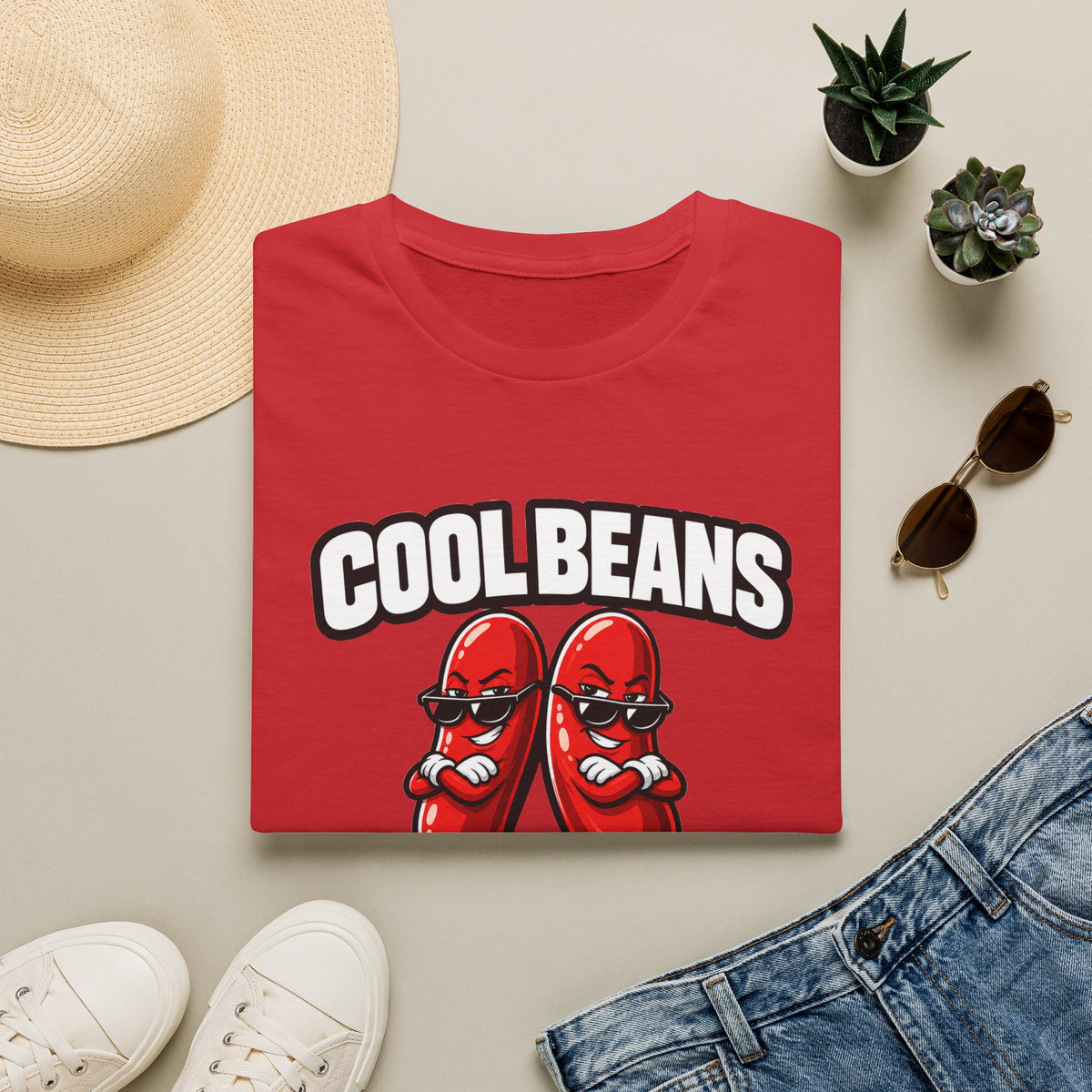 Cool Beans T‑Shirt — Retro Cartoon Funny Graphic Tee