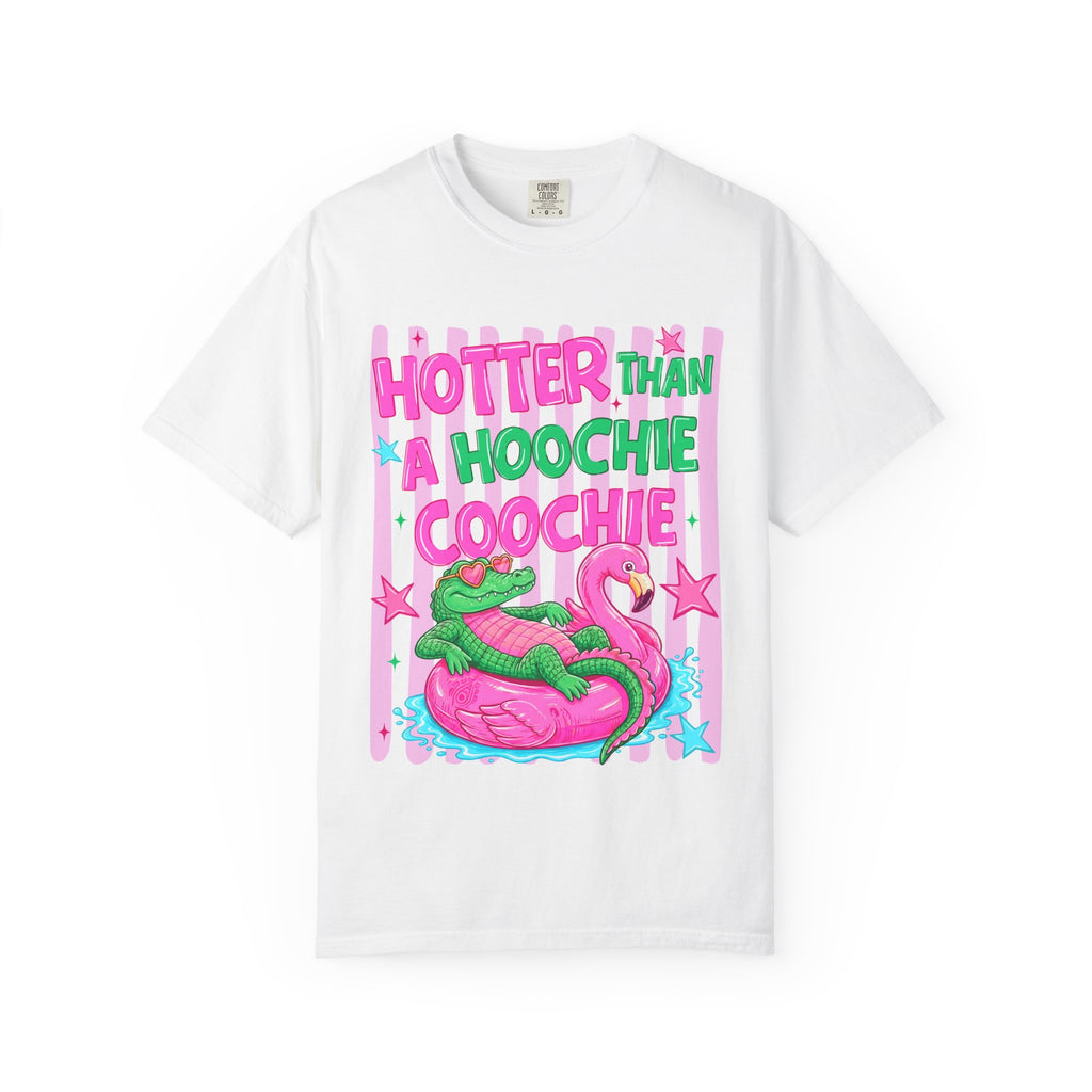 Graphic T Shirt Hotter Than a Hoochie Goochie Croc Pool Party Tee