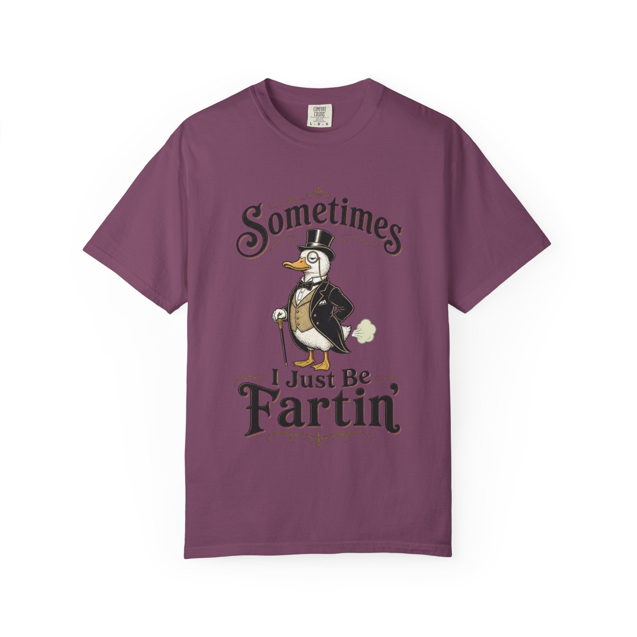 Sometimes I Just Be Fartin Tee Shirt Humorous Vintage Duck Graphic Tee