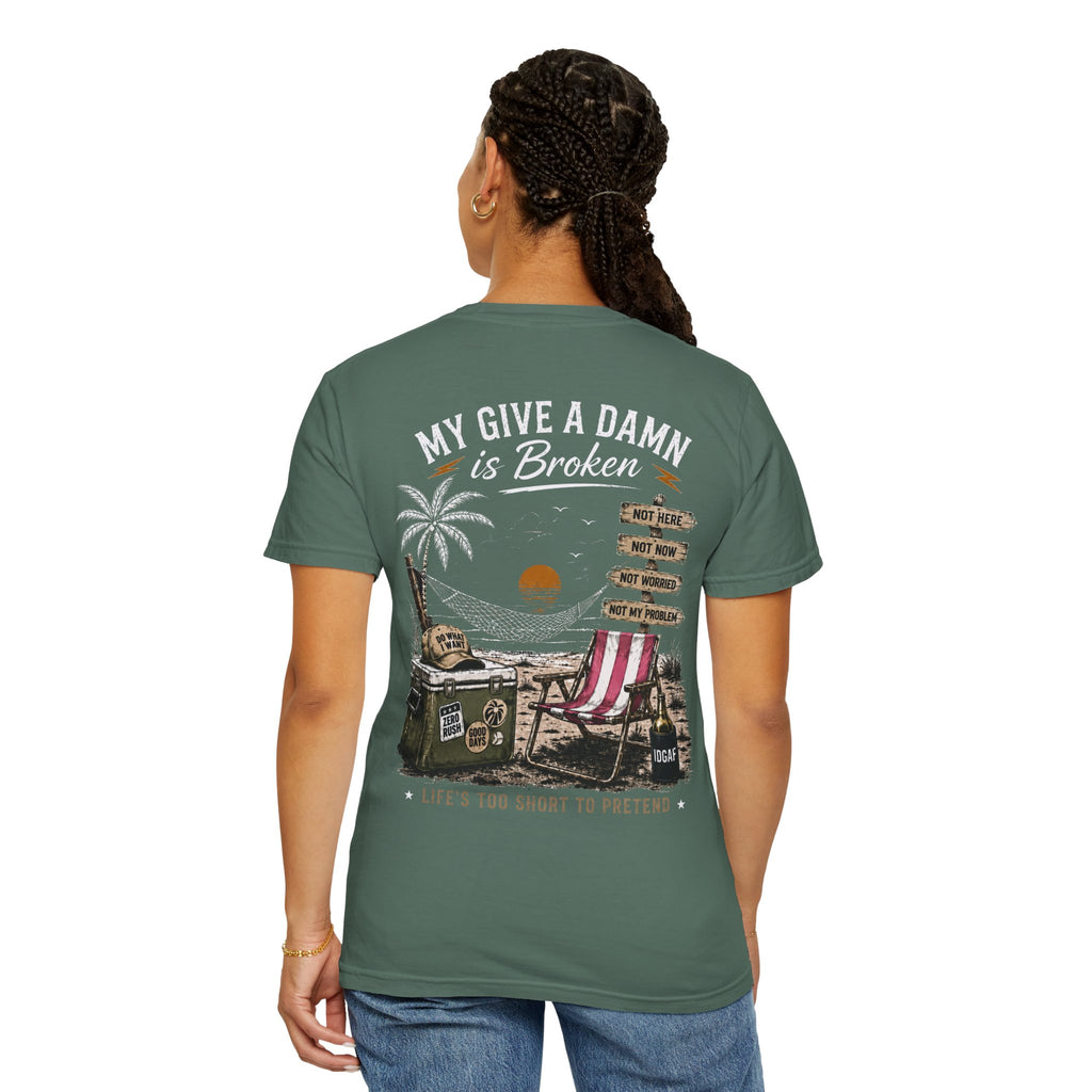 Tee Shirt Too Old to Care Beach Vintage Graphic Tee