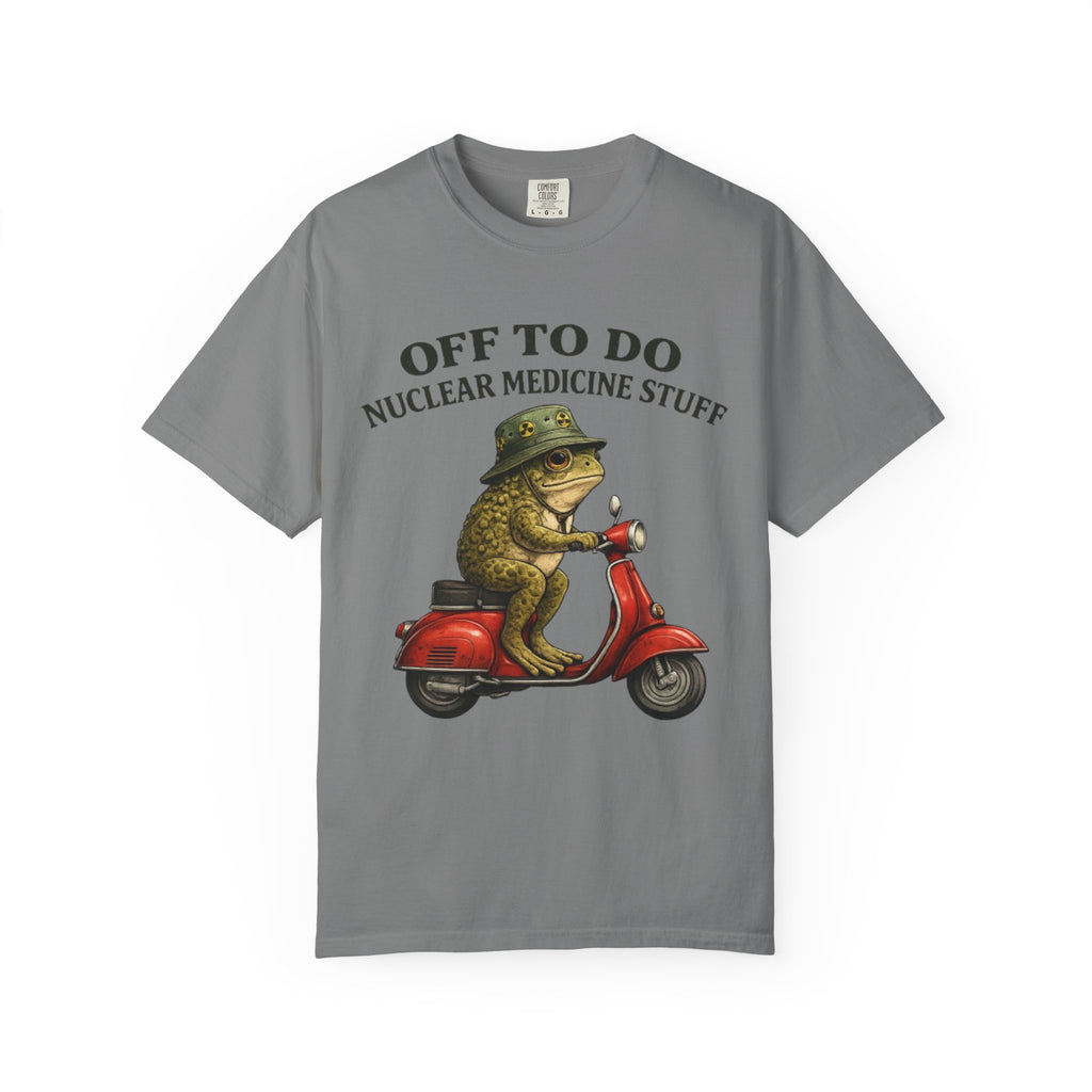 Nuclear Medicine Frog Scooter T-Shirt  Off To Do Nuclear Medicine Stuff