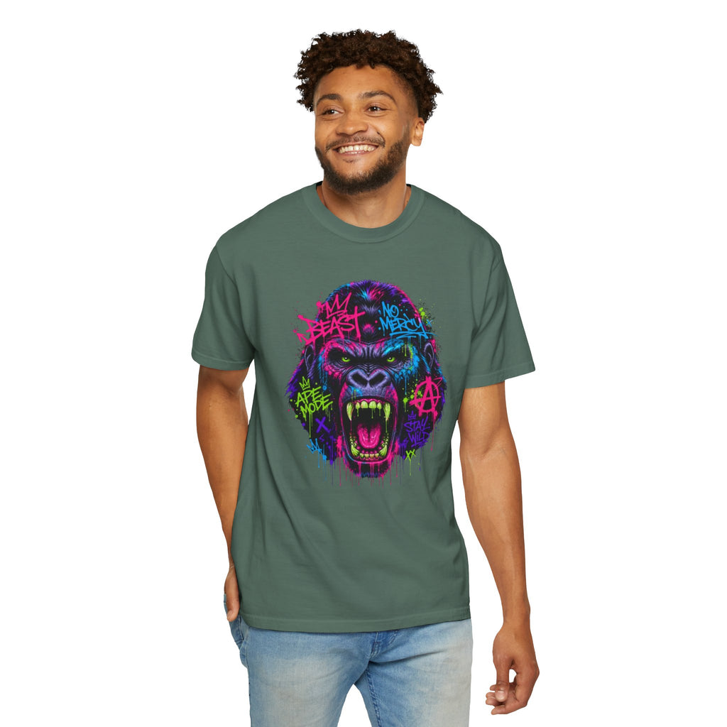 Gorilla Graffiti T Shirt Neon Street Art Ape Design
