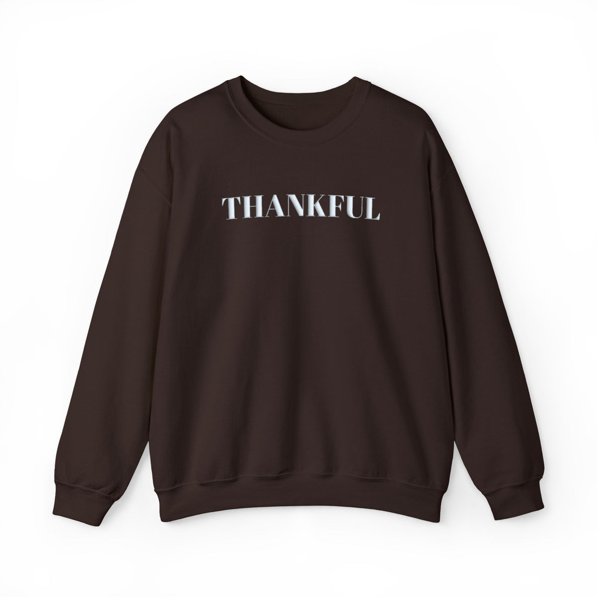 Thankful Puff Print, Thanksgiving Sweatshirt, Raised Letter Crewneck, Fall Sweatshirt, Thankful Shirt, Thanksgiving Gift, Puff Print Shirt