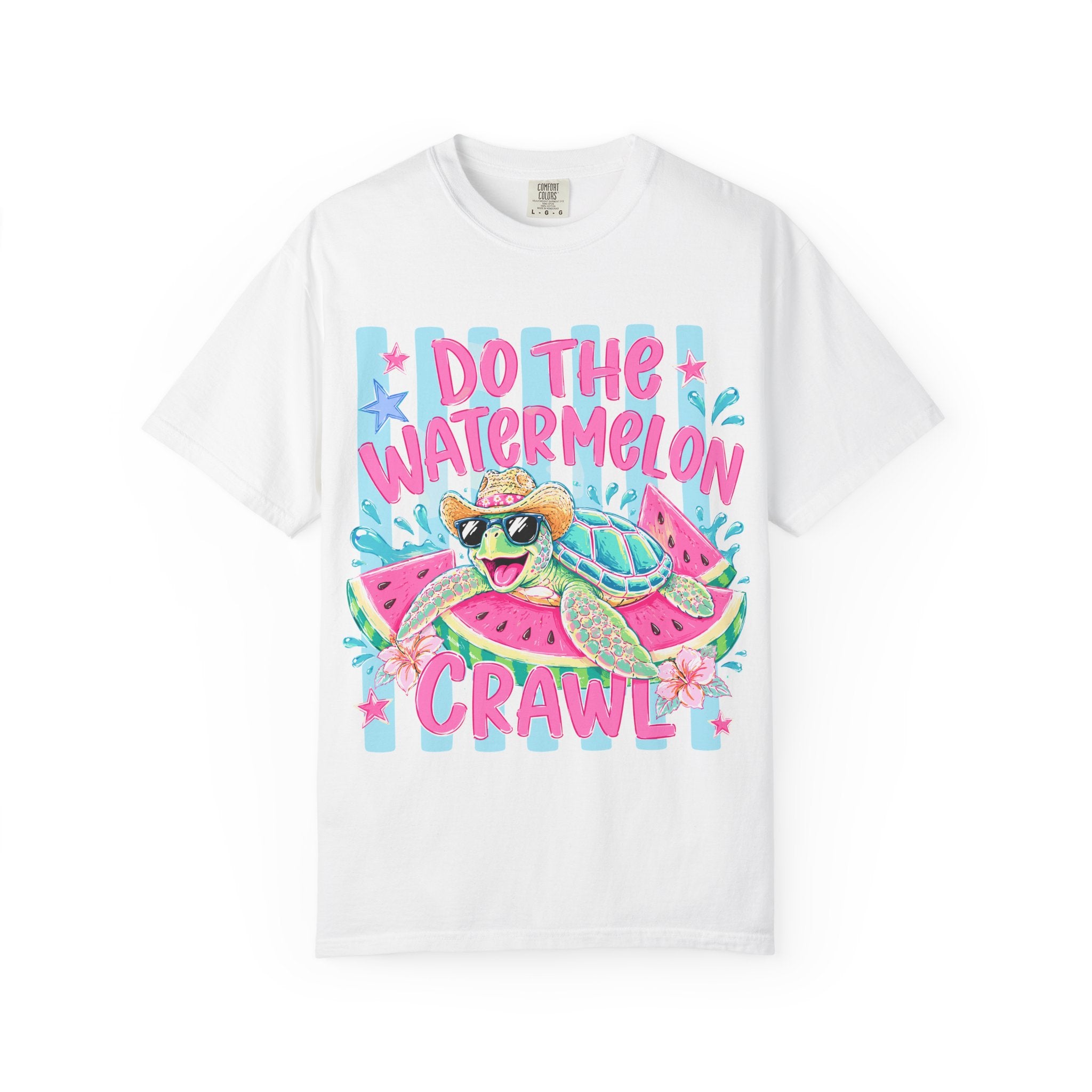 Do The Watermelon Crawl TShirt Cute Turtle Summer Graphic Tee