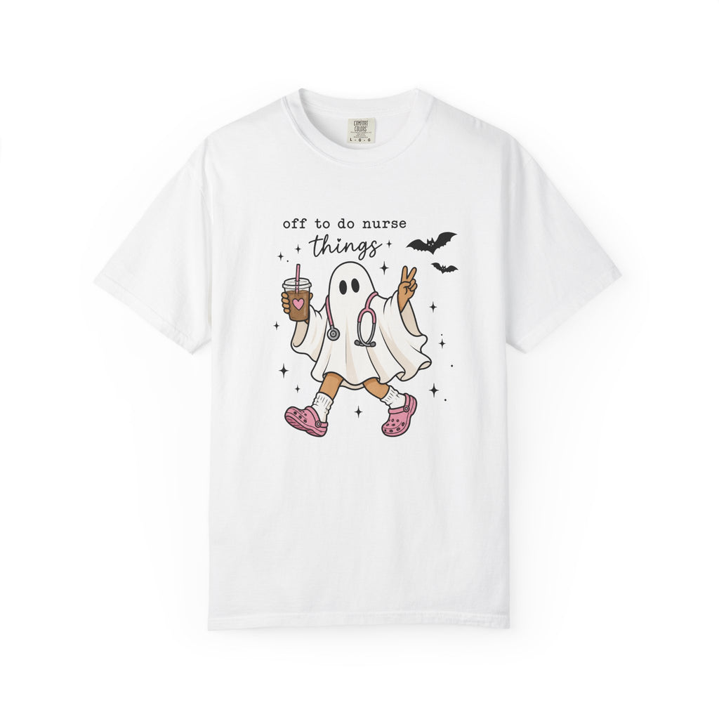 Nurse Ghost Halloween T Shirt Off to Do Nurse Things Cute Medical Costume Tee