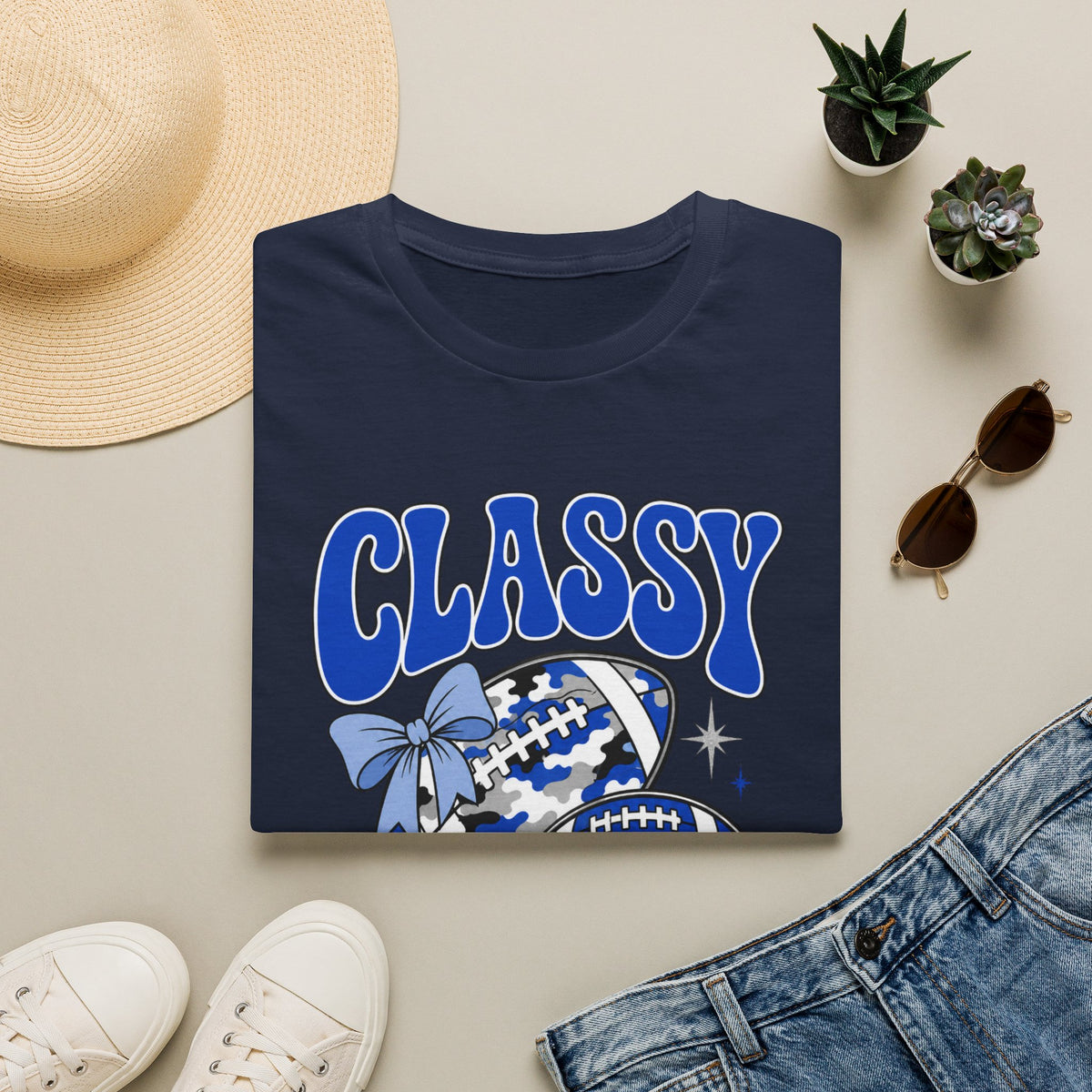 Classy Until Kickoff Football T Shirt