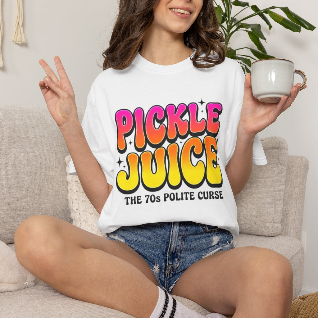 Pickle Juice Retro T-Shirt The 70s Polite Curse Vintage Graphic Tee