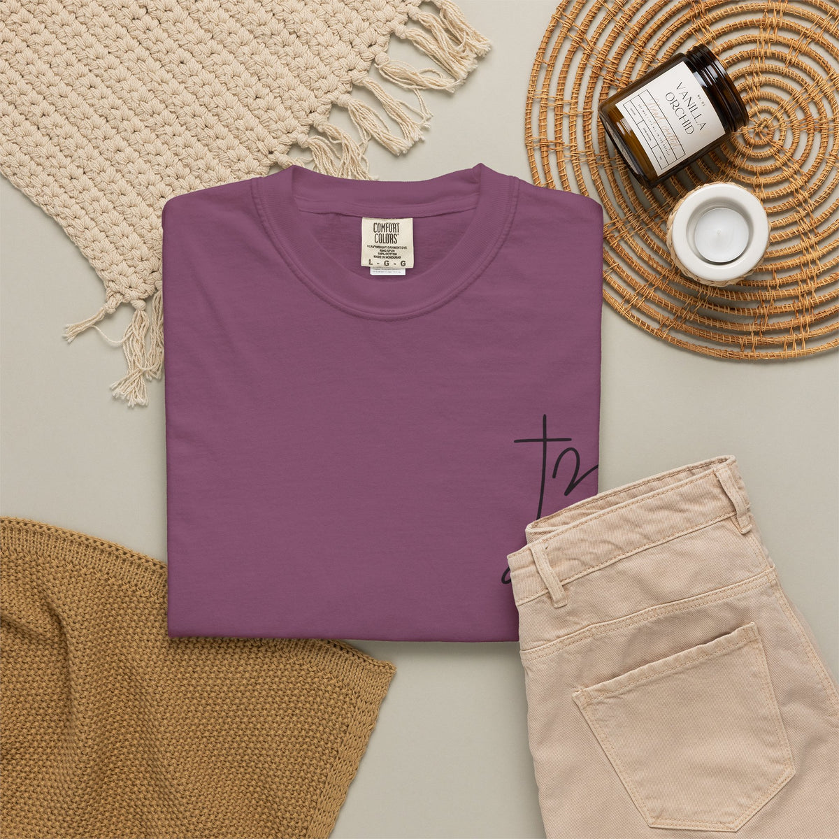 T-Shirt  Stronger Than the Storm Script Chest and Back Tee
