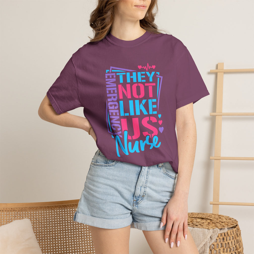 Emergency Nurse Shirt, They Not Like Us Nurse Tee, Funny ER Nurse Gift, Emergency Room Nurse T-Shirt, Healthcare Worker Gift