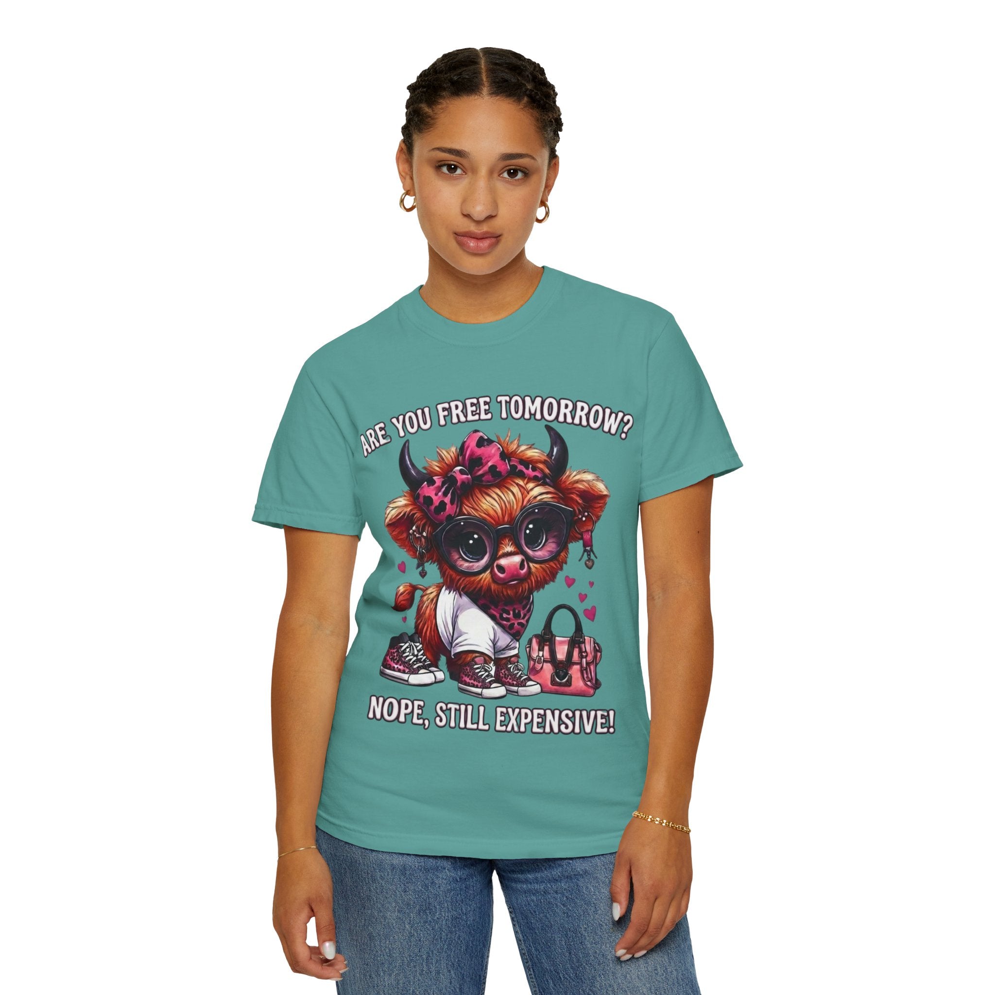 Graphic T-Shirt Are You Free Tomorrow Nope Still Expensive Cute Cow Illustration