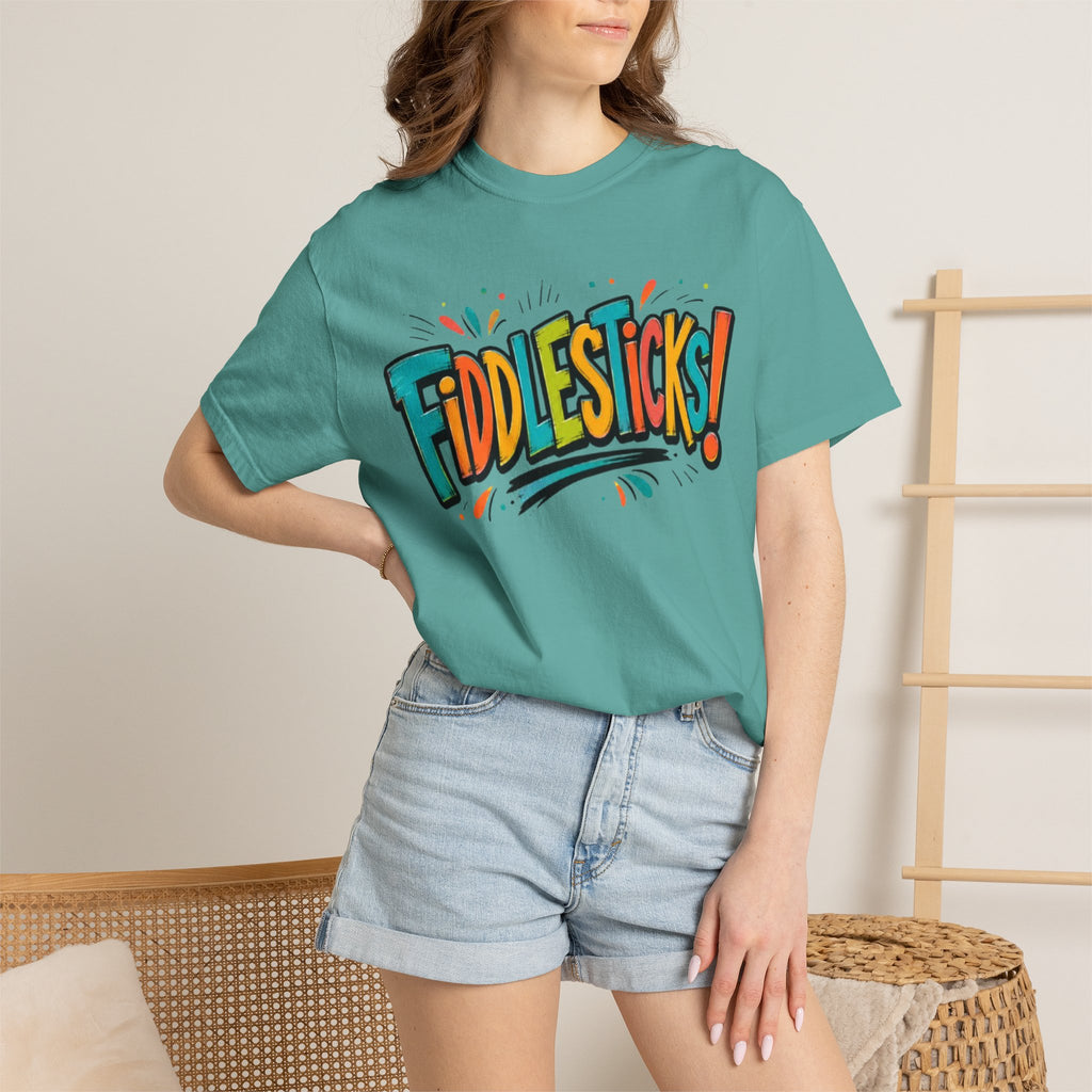Fiddlesticks Graphic T Shirt Retro Colorful Fun Tee