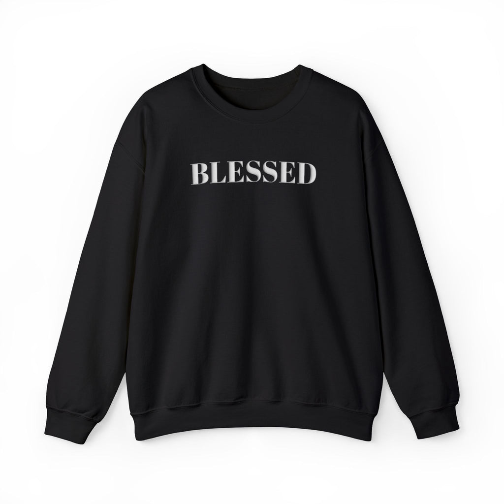 Blessed Puff Print Sweatshirt, Christian Sweatshirt for Women, Faith Based Crewneck, Raised Letter Sweater, Christian Gift for Her
