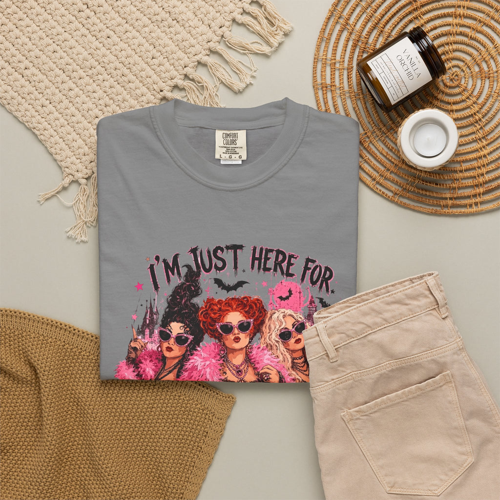 Hocus Pocus Graphic T Shirt Im Just Here for the Hocus Pocus Halloween Tee