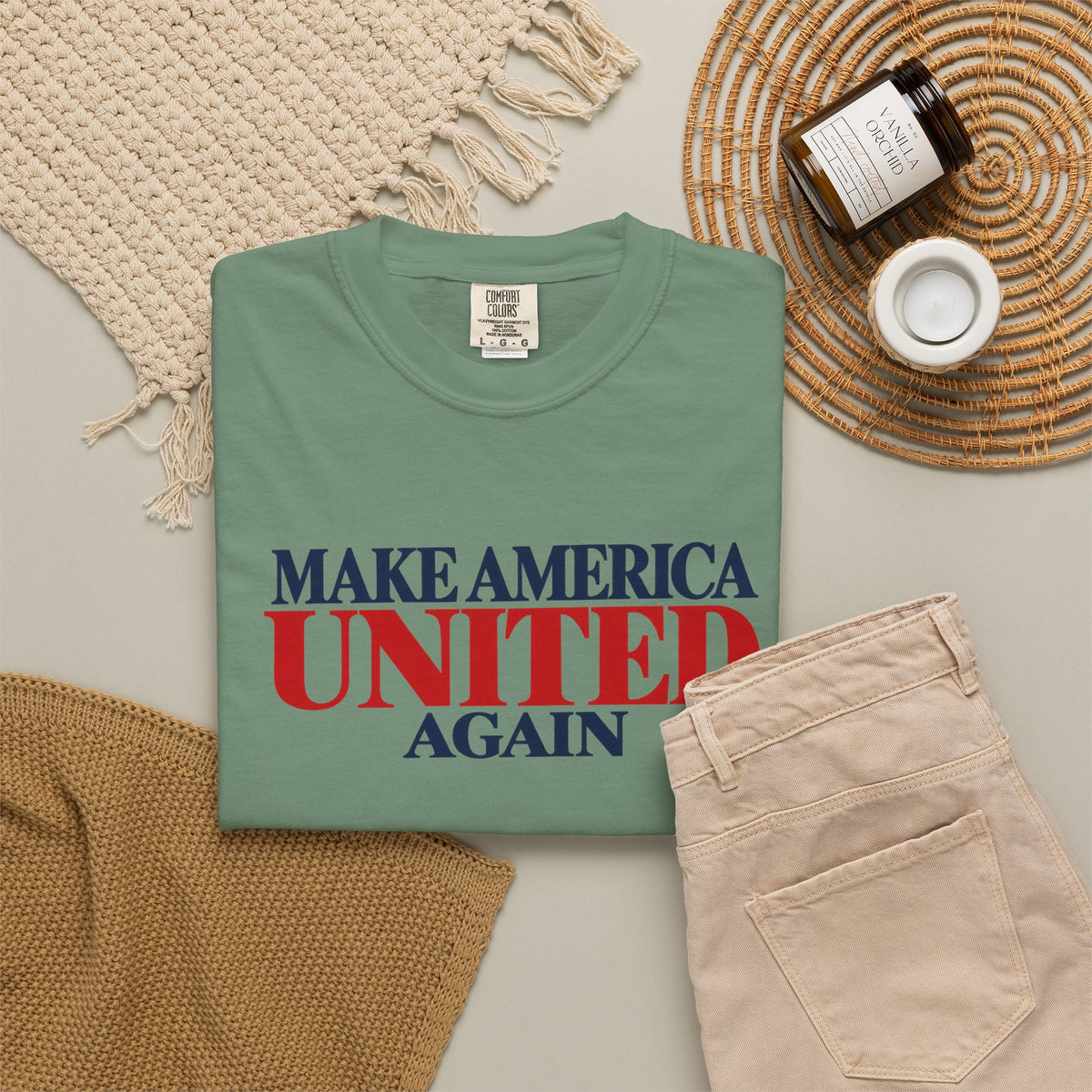 Make America United Again Shirt, Patriotic Unity Tee, America Together T Shirt, Comfort Colors Unisex Shirt, Kindness Over Division Gift