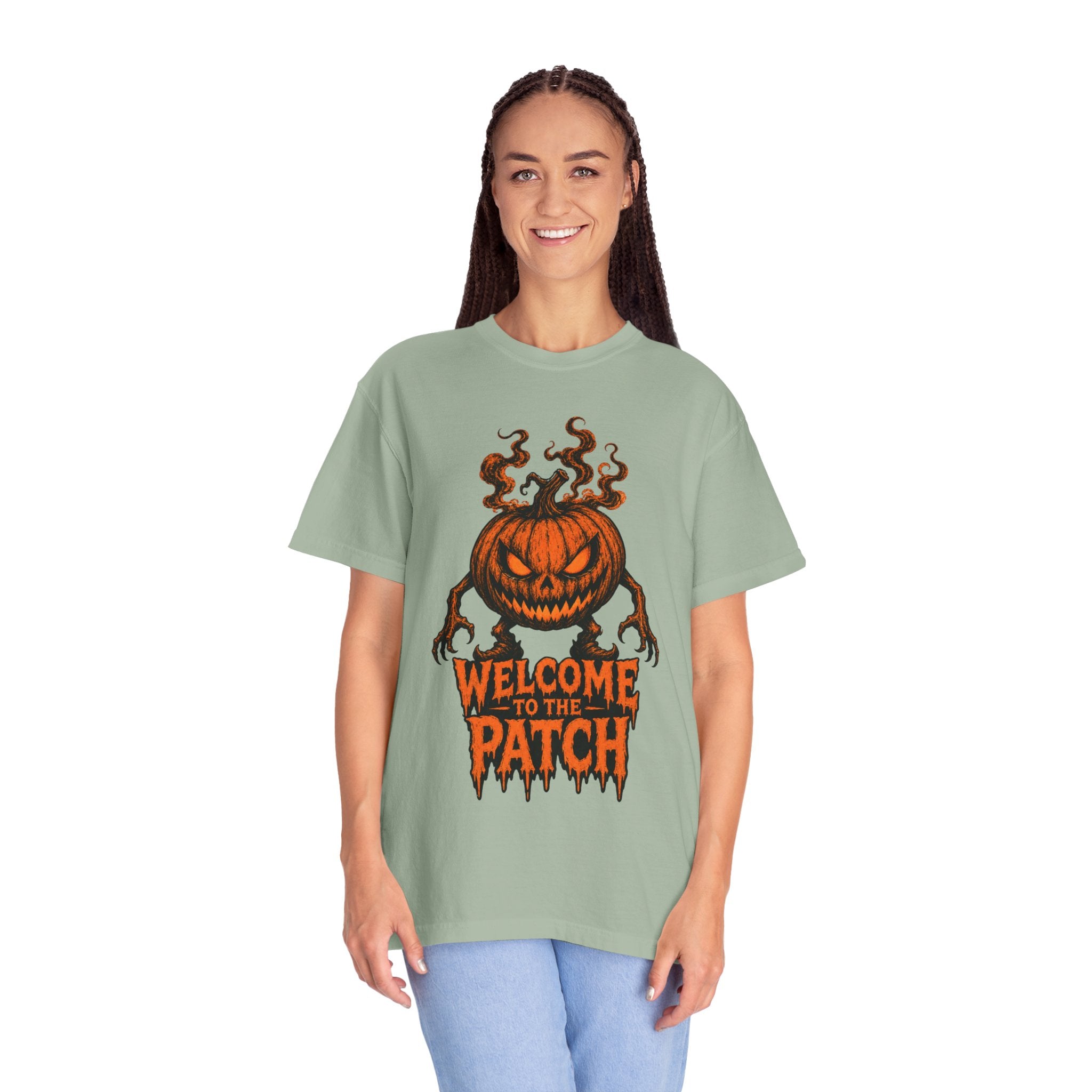 Welcome to the Patch Pumpkin T Shirt Halloween Horror Tee