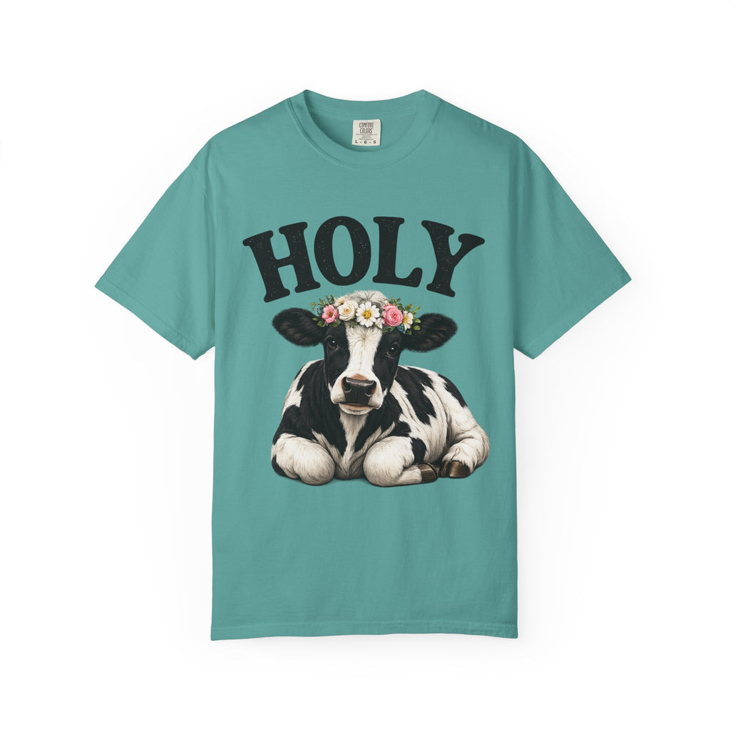 Holy Cow Floral Crown T Shirt