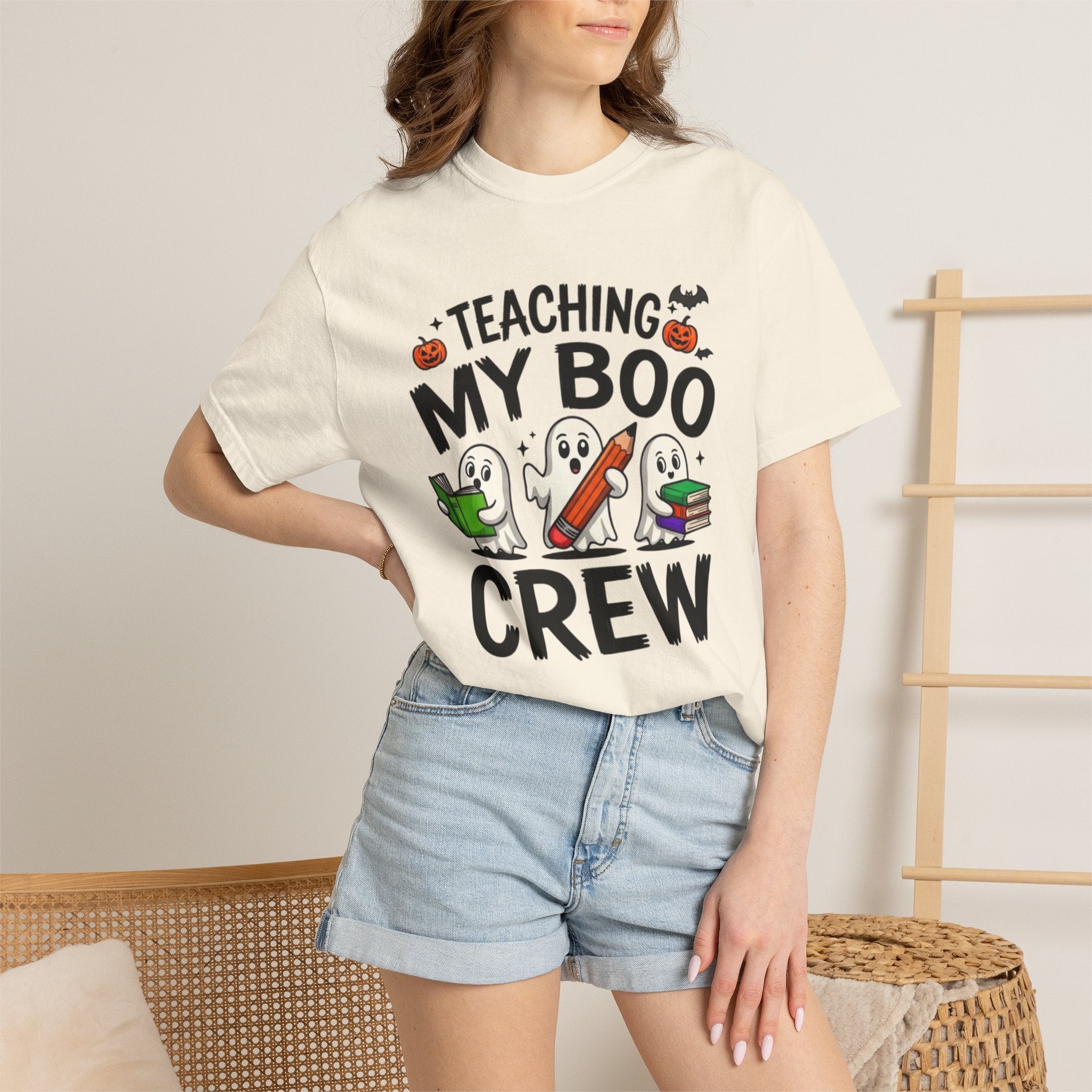 Teaching My Boo Crew T-Shirt Cute Halloween Teacher Tee
