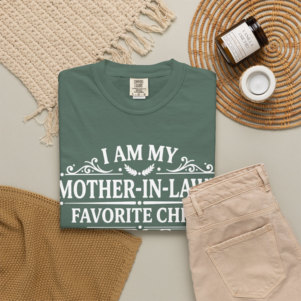 Mother in Laws Favorite Child T Shirt Funny Family Gift Tee