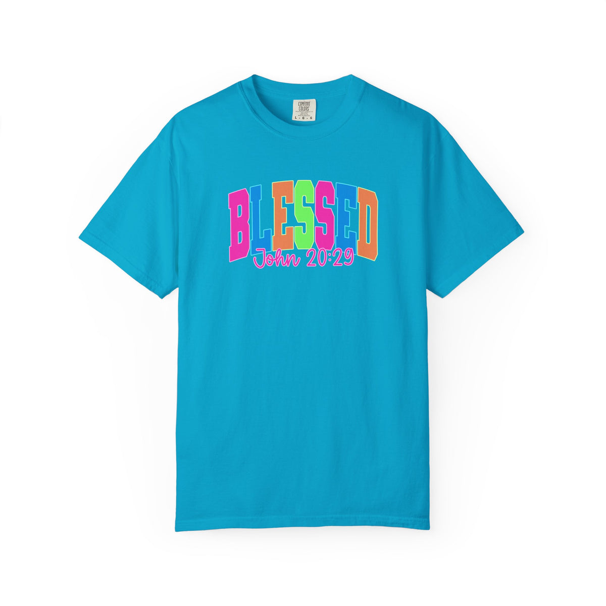 Blessed John 20:23 T shirt | Colorful Retro Gospel Tee