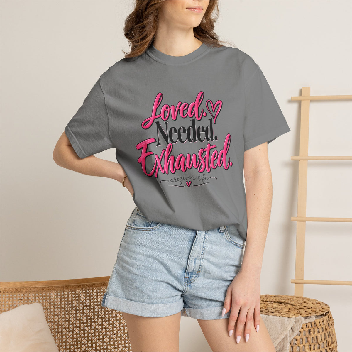 Caregiver Shirt Loved Needed Exhausted Tee Caregiver Life T Shirt Family Caregiver Gift Mom Caregiver Shirt Caregiver Appreciation Tee