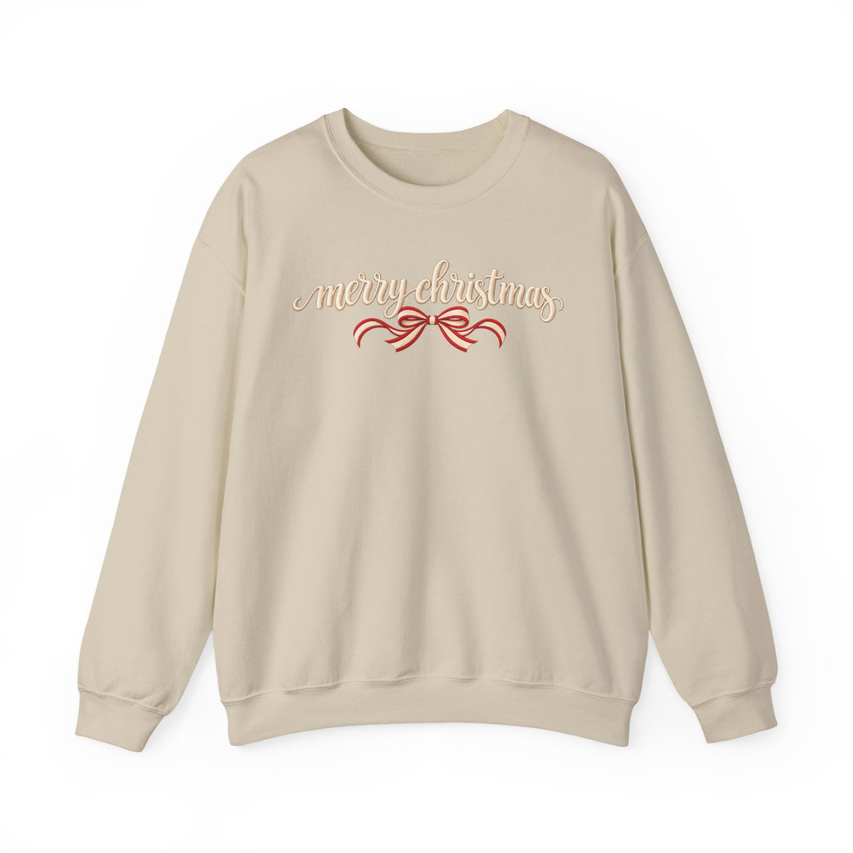Merry Christmas Bow Sweatshirt, Coquette Christmas Crewneck, Minimalist Holiday Sweater, Cute Christmas Shirt, Christmas Gift for Her