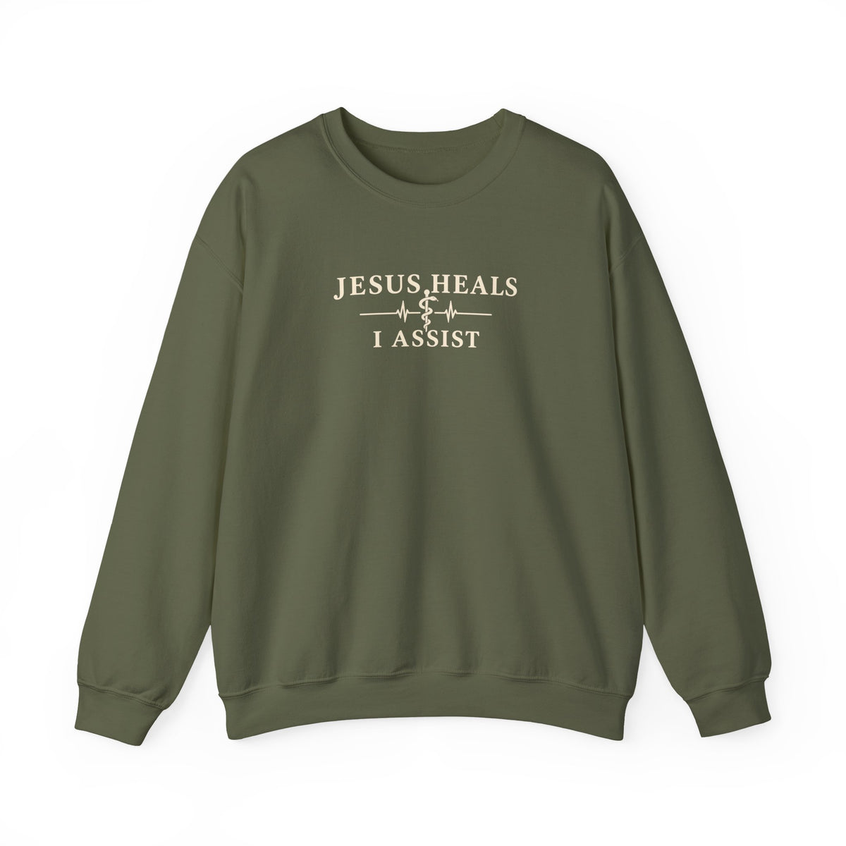 Jesus Heals I Assist Sweatshirt, Christian Nurse Gift, Faith Based Medical Crewneck, Healthcare Worker Gift, Nurse Appreciation