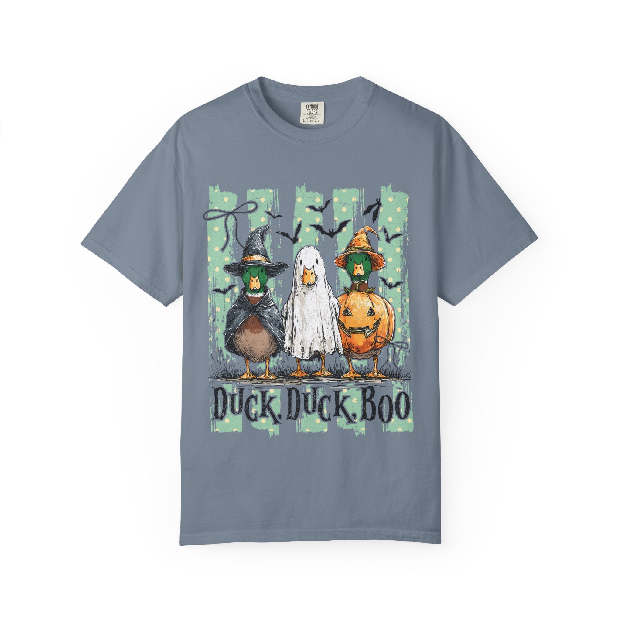 Duck Duck Boo Halloween T Shirt Cute Ducks in Costumes Graphic Tee