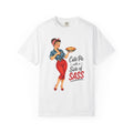 T Shirt Cutie Pie with a Side of Sass Retro Pin Up Tee