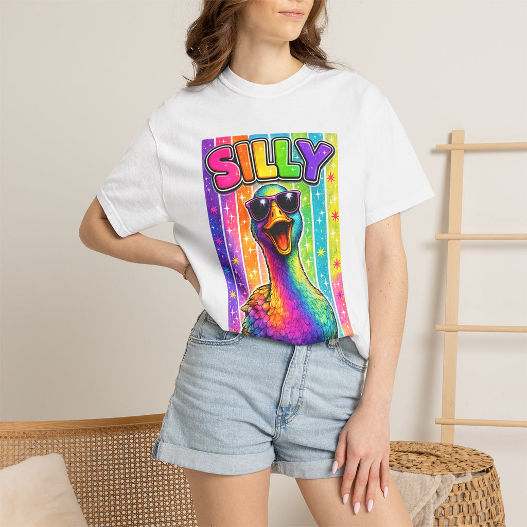 Silly Rainbow Goose T Shirt