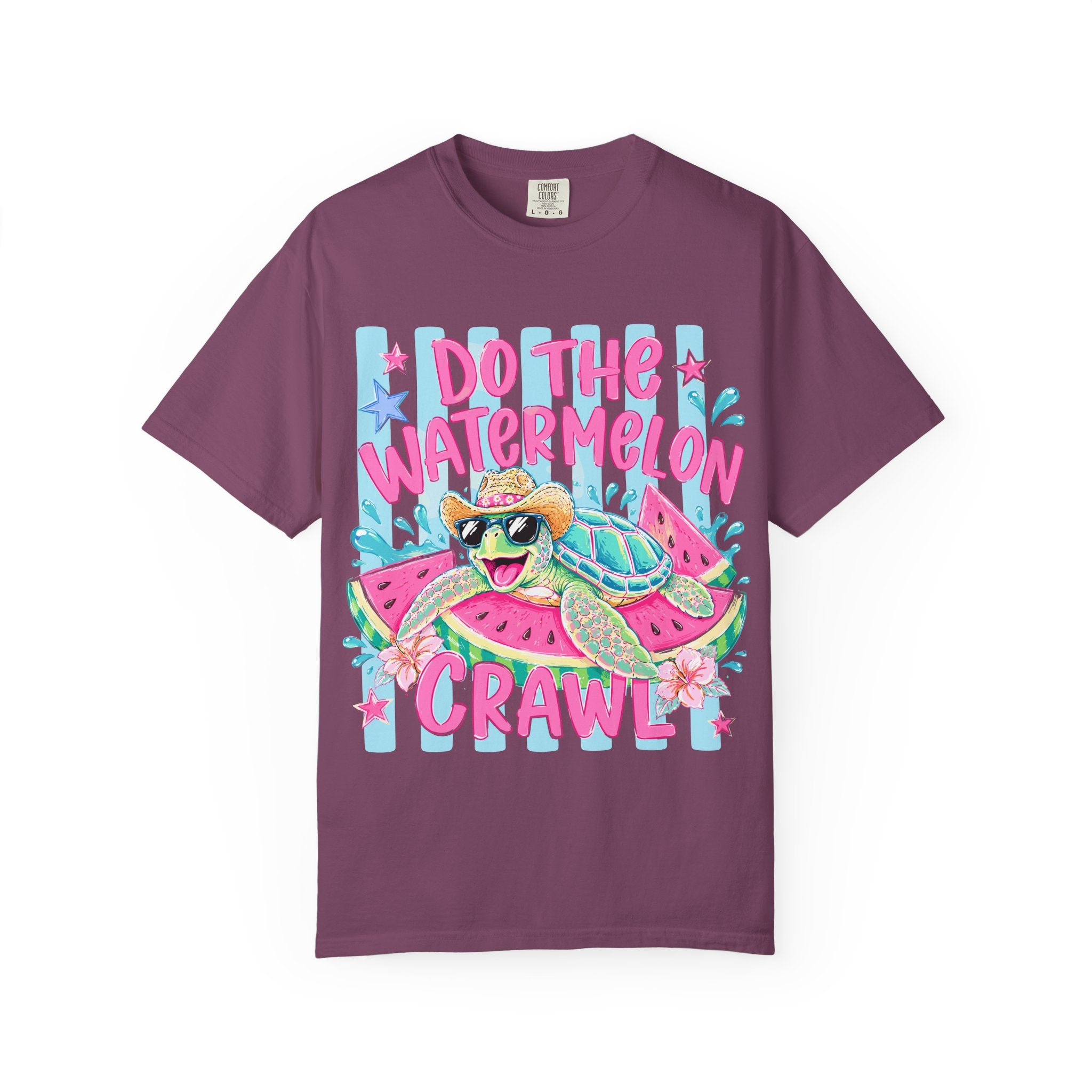Do The Watermelon Crawl TShirt Cute Turtle Summer Graphic Tee