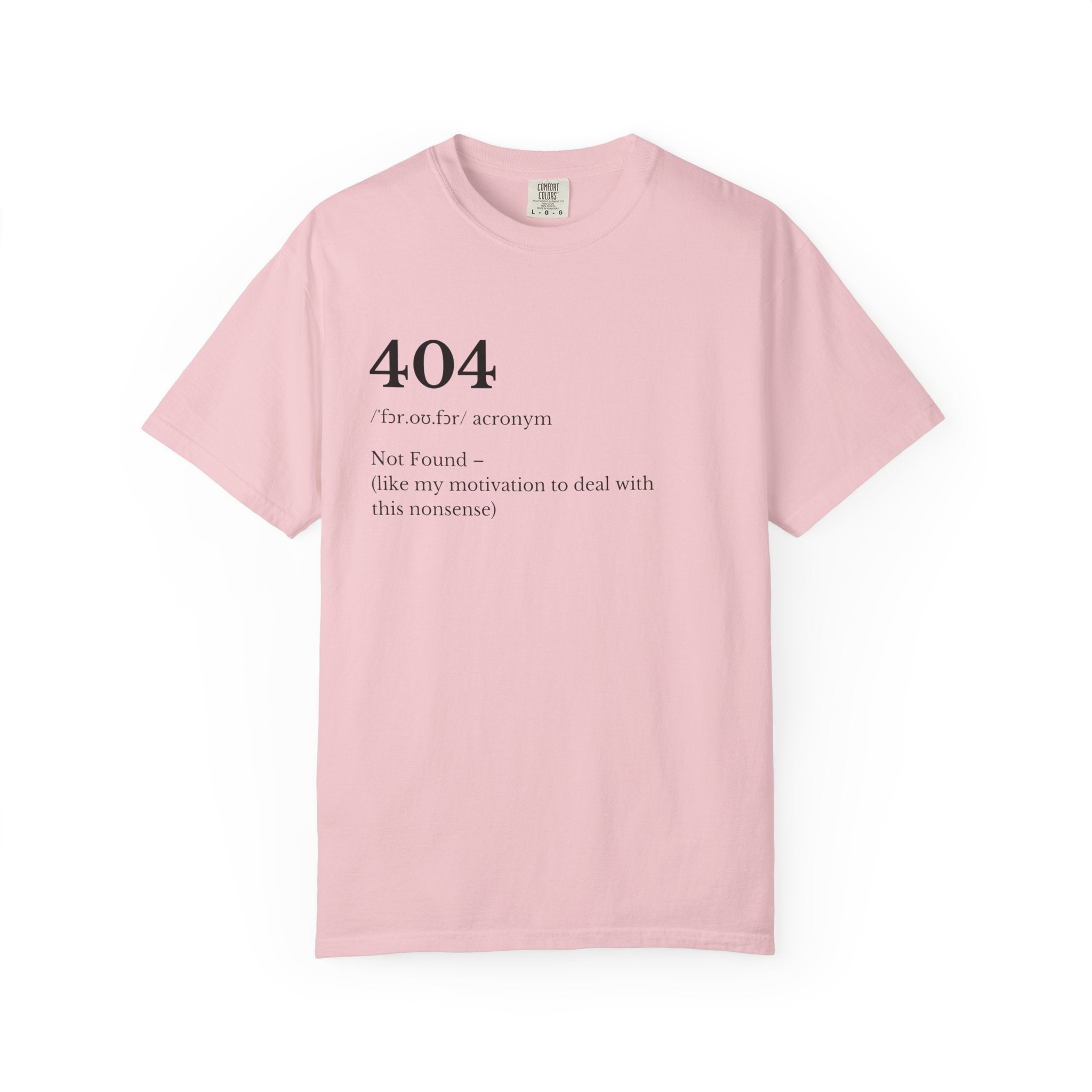 404 Not Found Definition Tee Minimalist Tech Humor T Shirt