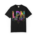 LPN Life T Shirt Colorful Leopard Stethoscope Nursing Tee