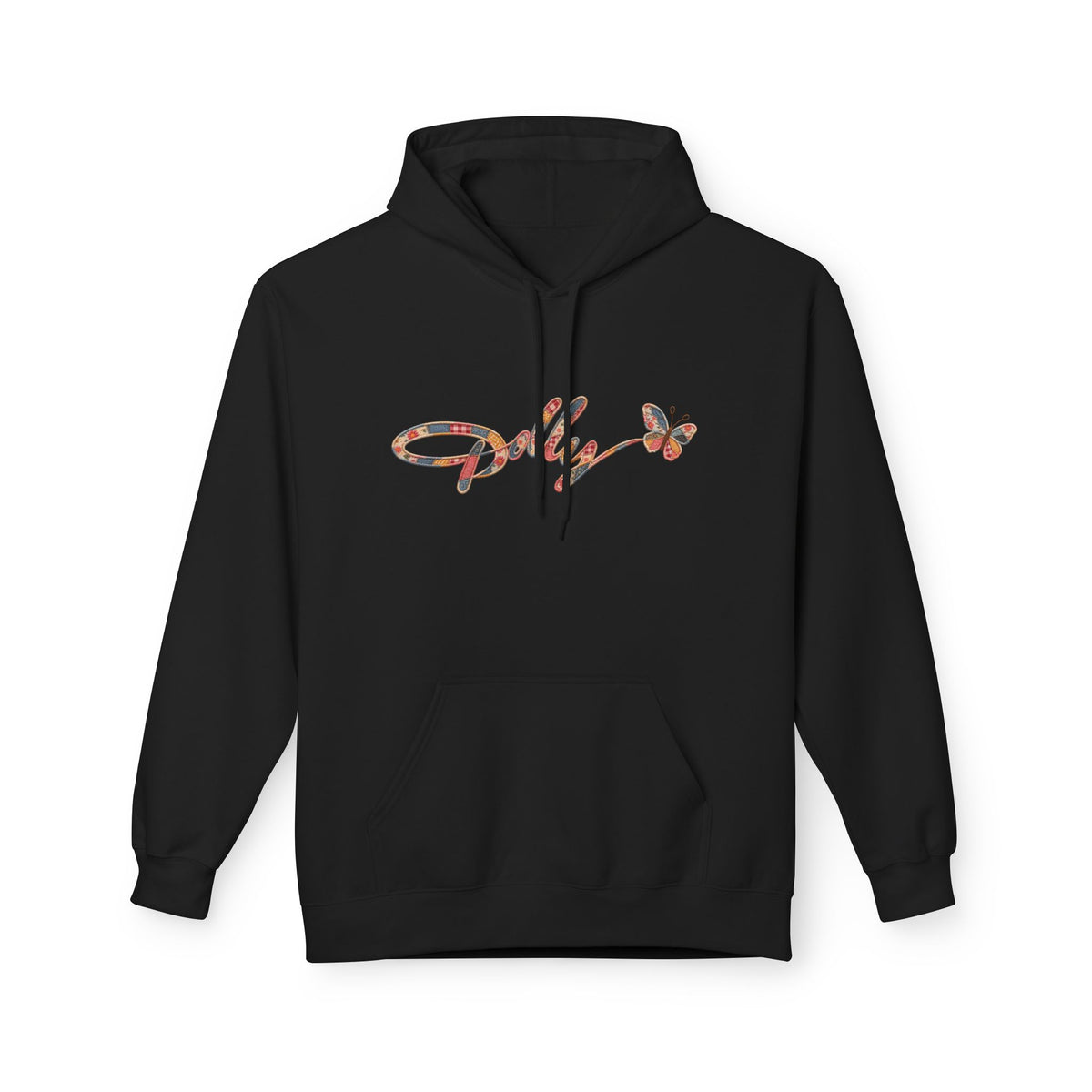 Dolly Patchwork Script Hoodie Womens Butterfly Signature Pullover