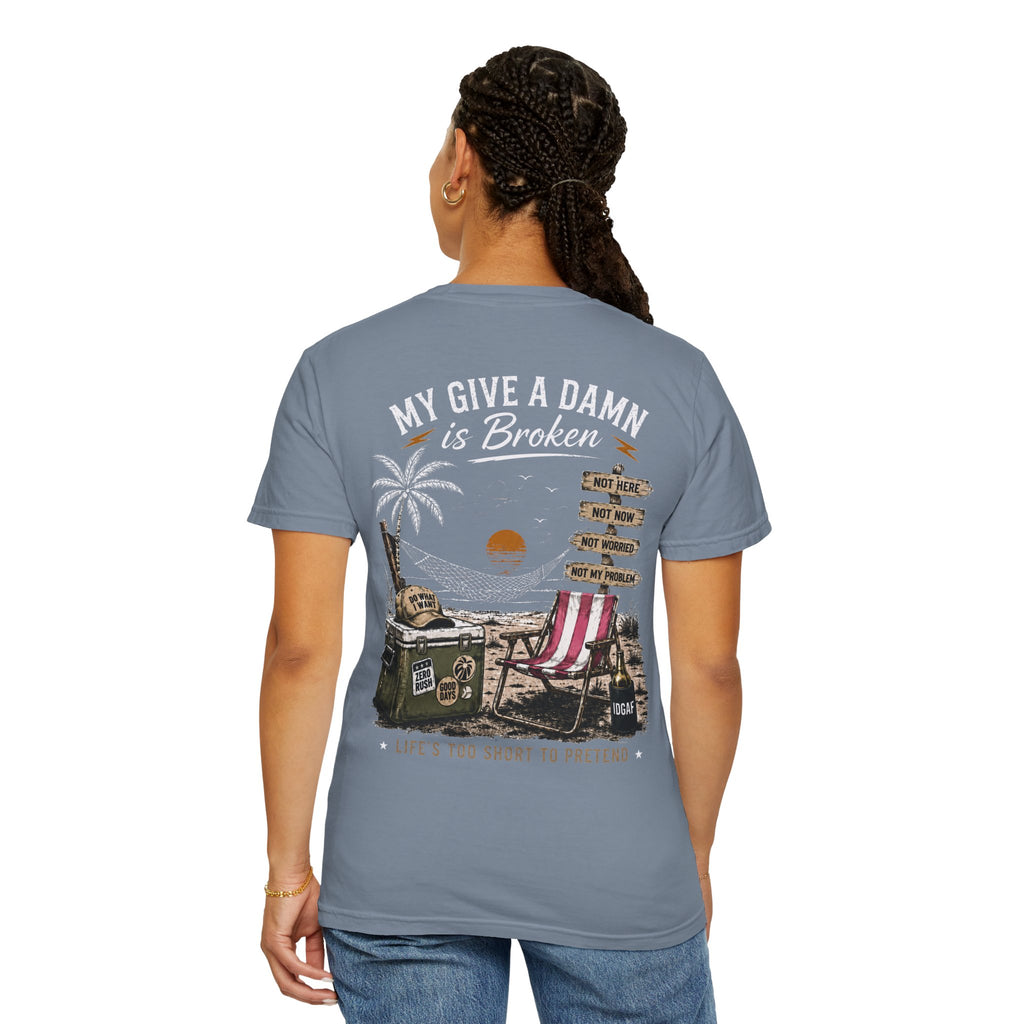 Tee Shirt Too Old to Care Beach Vintage Graphic Tee