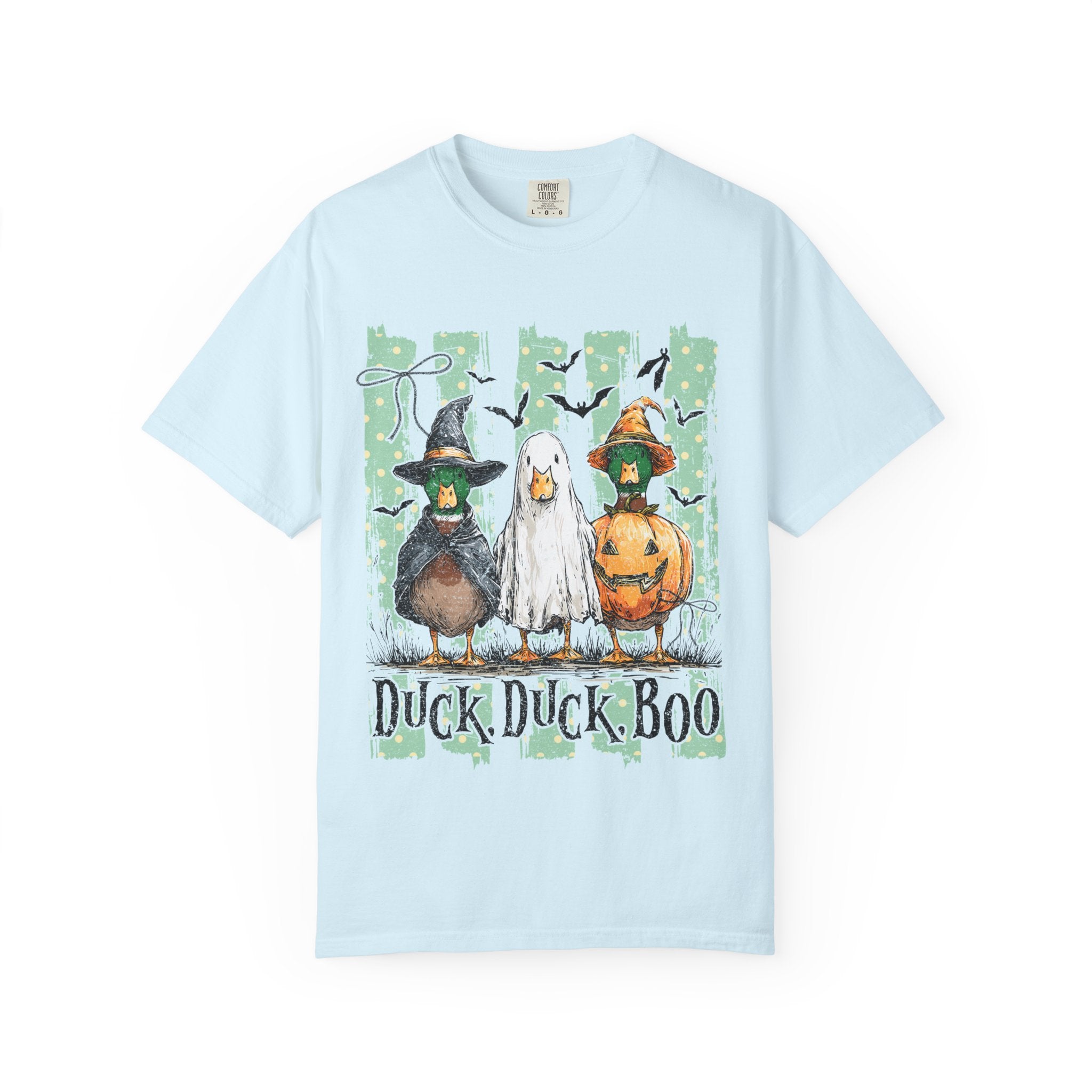 Duck Duck Boo Halloween T Shirt Cute Ducks in Costumes Graphic Tee