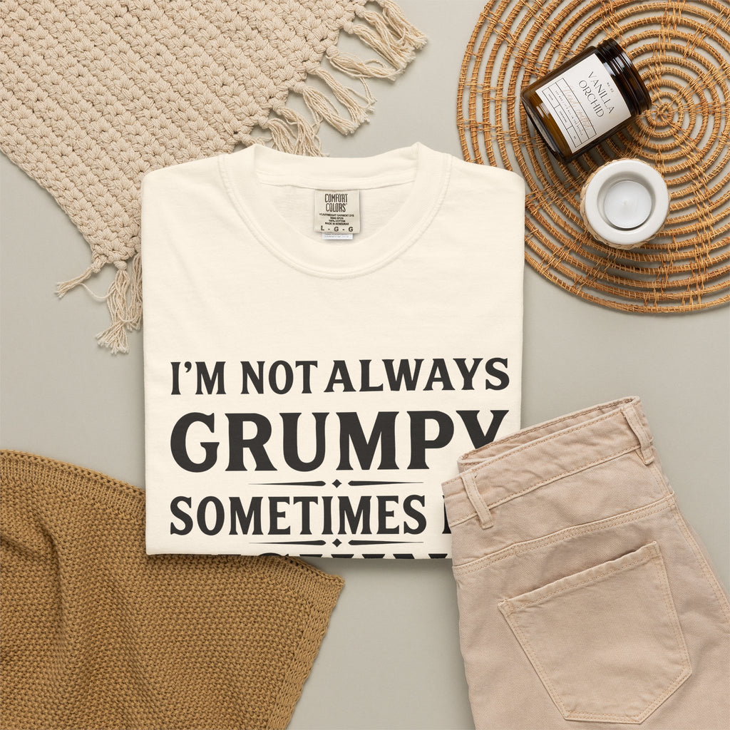 Fishing T Shirt Im Not Always Grumpy Sometimes Im Fishing Funny Angler Tee