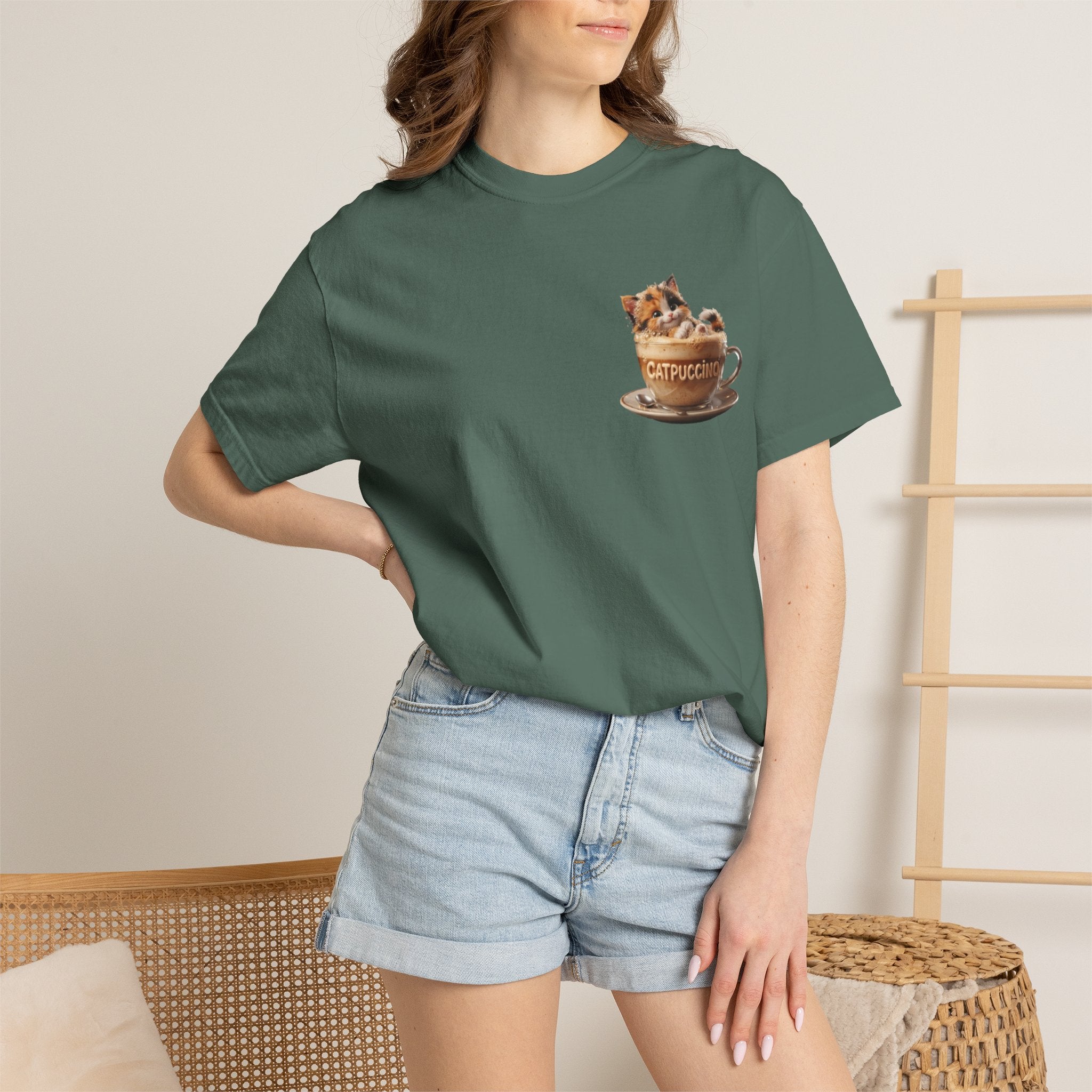 Cat in Cappuccino Cup T Shirt
