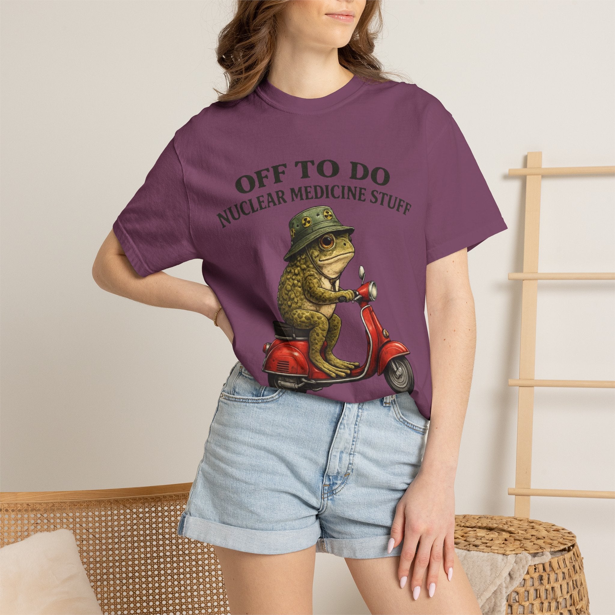 Nuclear Medicine Frog Scooter T-Shirt  Off To Do Nuclear Medicine Stuff