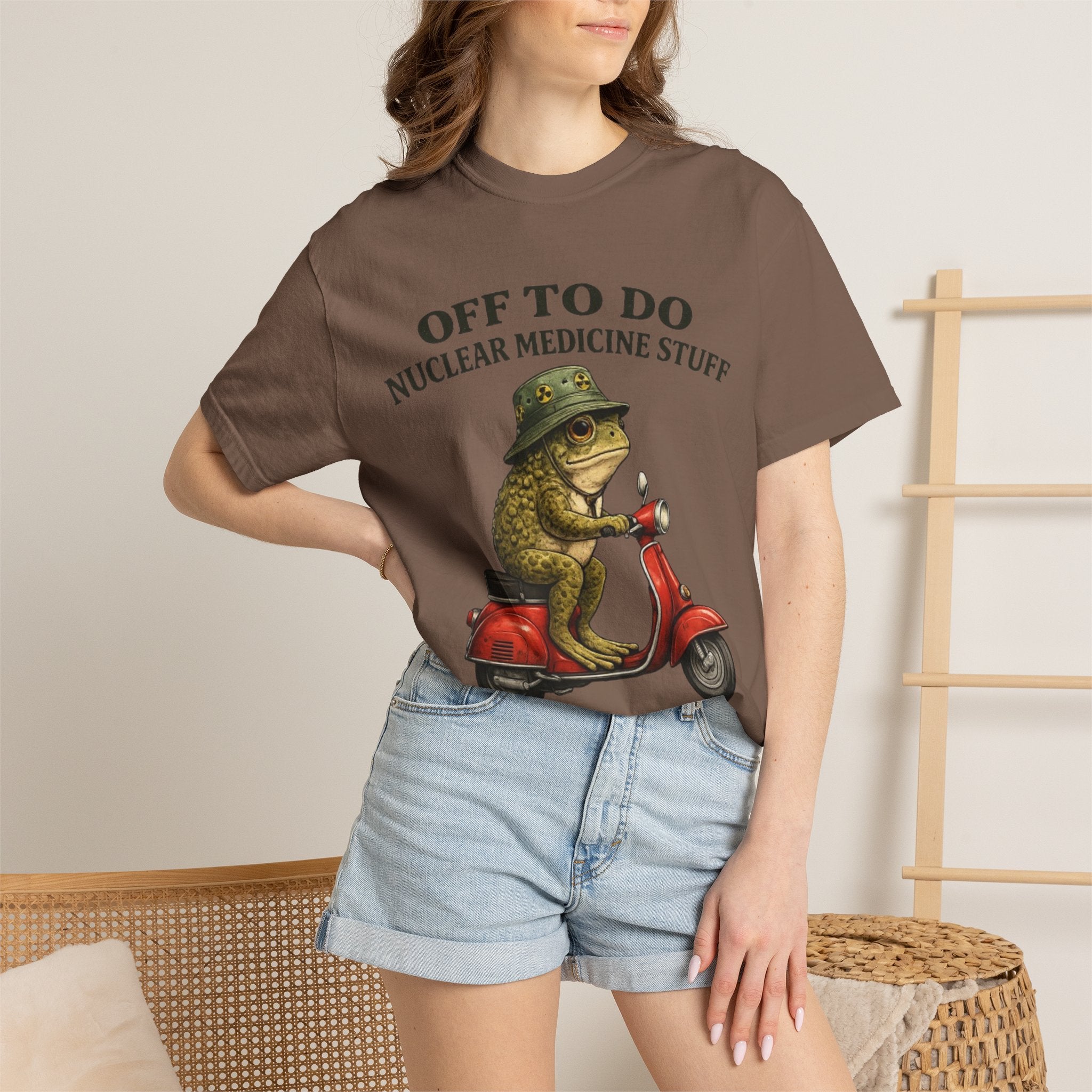 Nuclear Medicine Frog Scooter T-Shirt  Off To Do Nuclear Medicine Stuff
