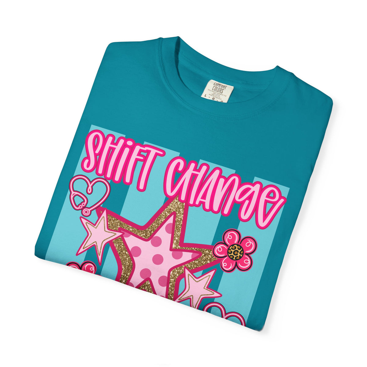 Shift Change Hallelujah T Shirt Cute Pink Star Nurse Worker Tee