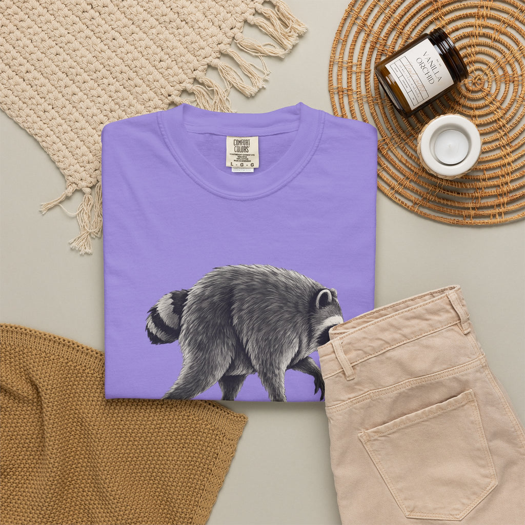 Team Jimothy Raccoon Garment Dyed Tee Shirt Vintage Wildlife Graphic Tee