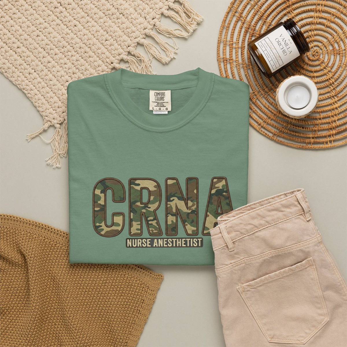 CRNA Camo T-Shirt — Nurse Anesthetist Military Style