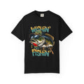 Fishing Graphic T Shirt Wishin Was Fishin Vintage Bass Tee