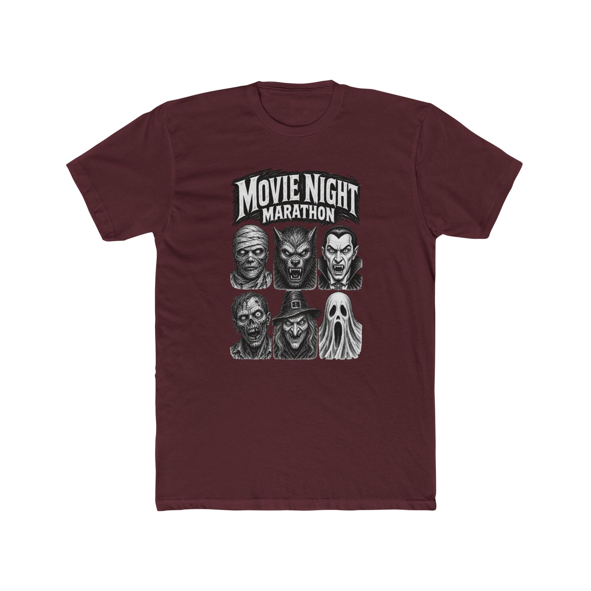 Movie Night Marathon Horror Icons Tee
