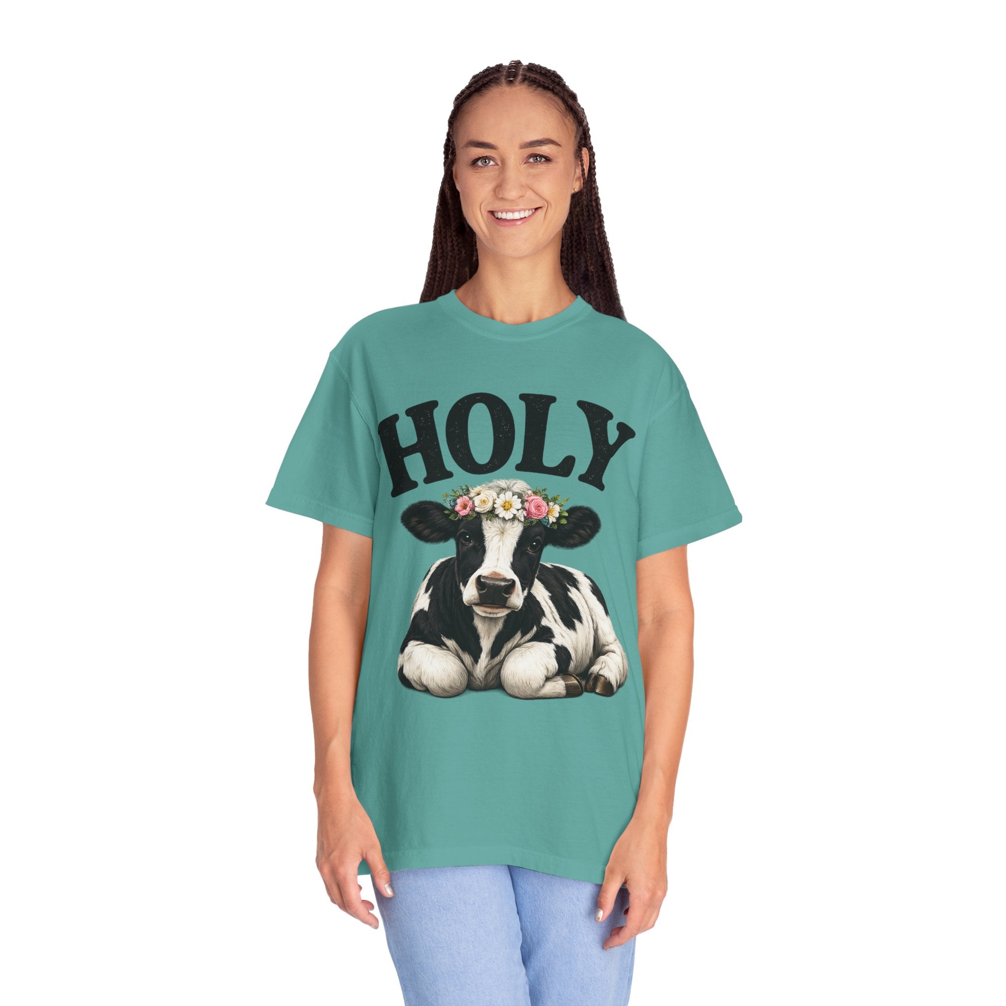 Holy Cow Floral Crown T Shirt