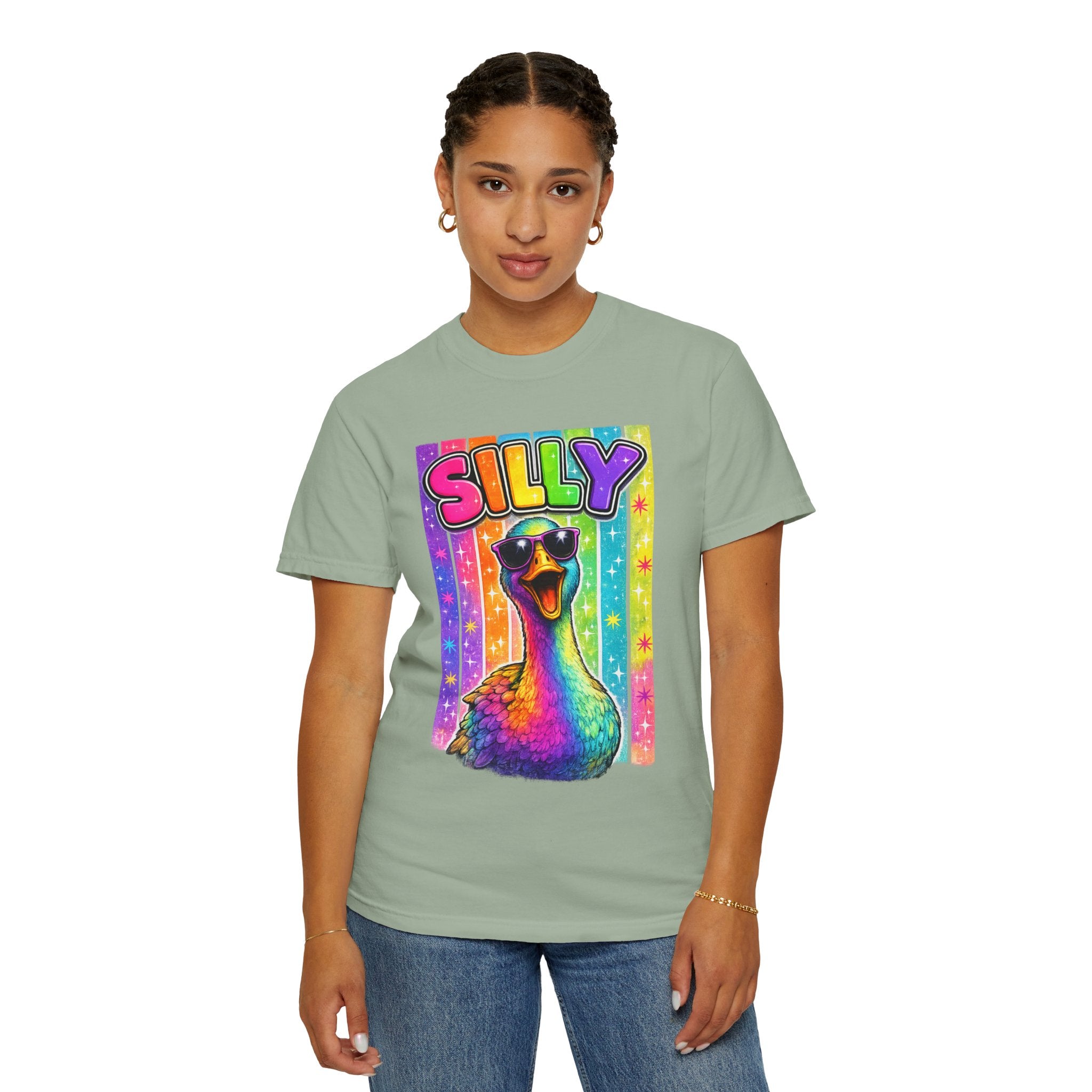 Silly Rainbow Goose T Shirt