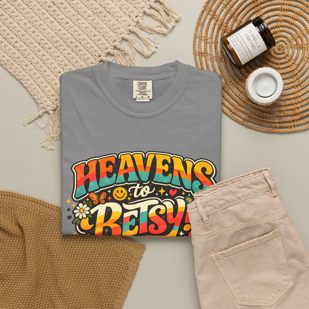 Heavens to Betsy! Retro Floral Graphic T-Shirt