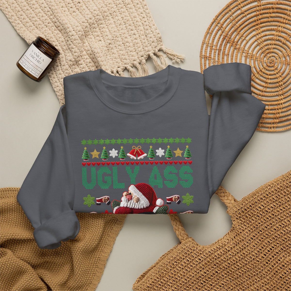 Funny Ugly Christmas Sweater, Ugly Ass Sweater Sweatshirt, Sarcastic Christmas Shirt, Adult Holiday Party Outfit, Gag Gift